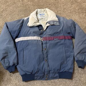 Vintage Powderhorn Mountaineering Ski Snow Bomber Down Jacket Mens XL Puffer USA